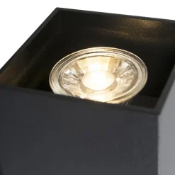 Qazqa wandlampen sandy zwart gu10