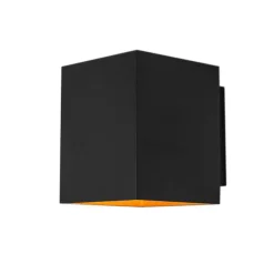 Qazqa wandlampen sola zwart g9