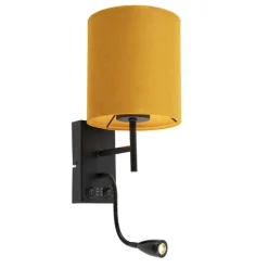 Qazqa wandlampen stacca geel e27