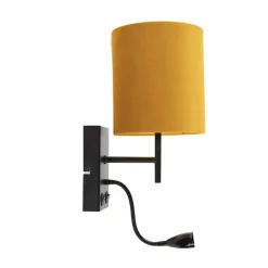 Qazqa wandlampen stacca geel e27