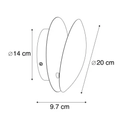 Qazqa wandlampen sunrise goudkleurig g9