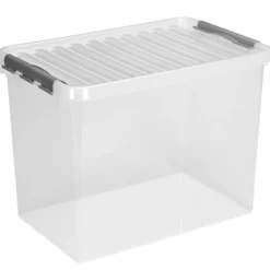 Q-line opbergbox 72L transparant metaal