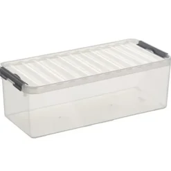Q-line opbergbox 9,5L transparant metaal
