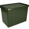 Q-line opbergbox recycled 72L groen zwart