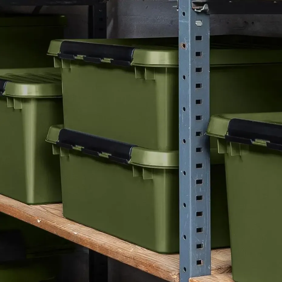 Q-line opbergbox recycled 72L groen zwart