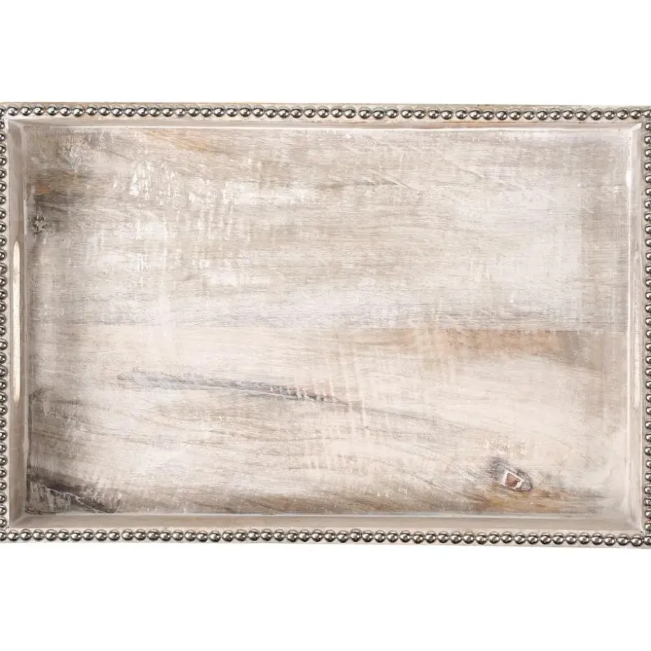 QUENA - Set van 2 dienbladen - Lichtbruin - Mangohout