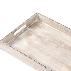 QUENA - Set van 2 dienbladen - Lichtbruin - Mangohout