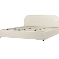 QUILLIEN - Bed met opbergruimte - Beige - 180 x 200 cm - Polyester