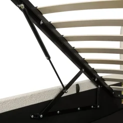 QUILLIEN - Bed met opbergruimte - Beige - 160 x 200 cm - Polyester