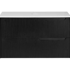 QUINTELA - Badkamermeubel - Zwart - 80 x 52 cm - MDF