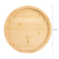 QUVIO Armleuning dienblad met inklapbare armen - Bamboe