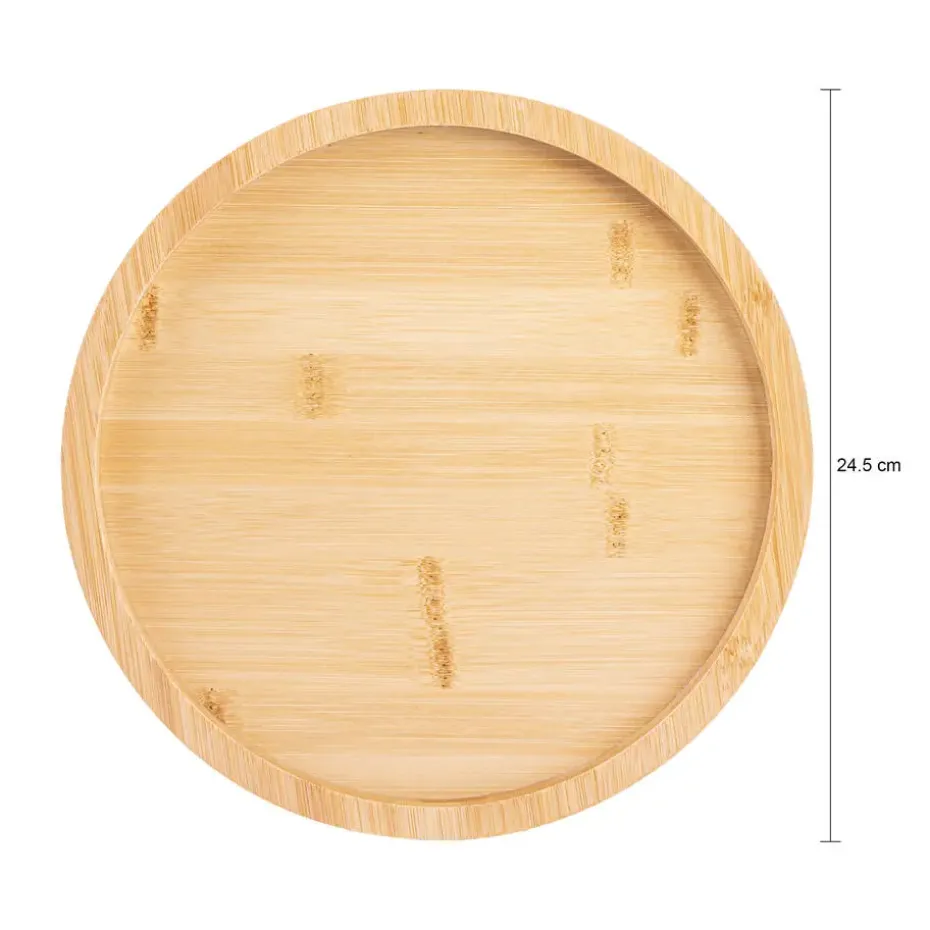 QUVIO Armleuning dienblad met inklapbare armen - Bamboe