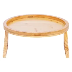 QUVIO Armleuning dienblad met inklapbare armen - Bamboe