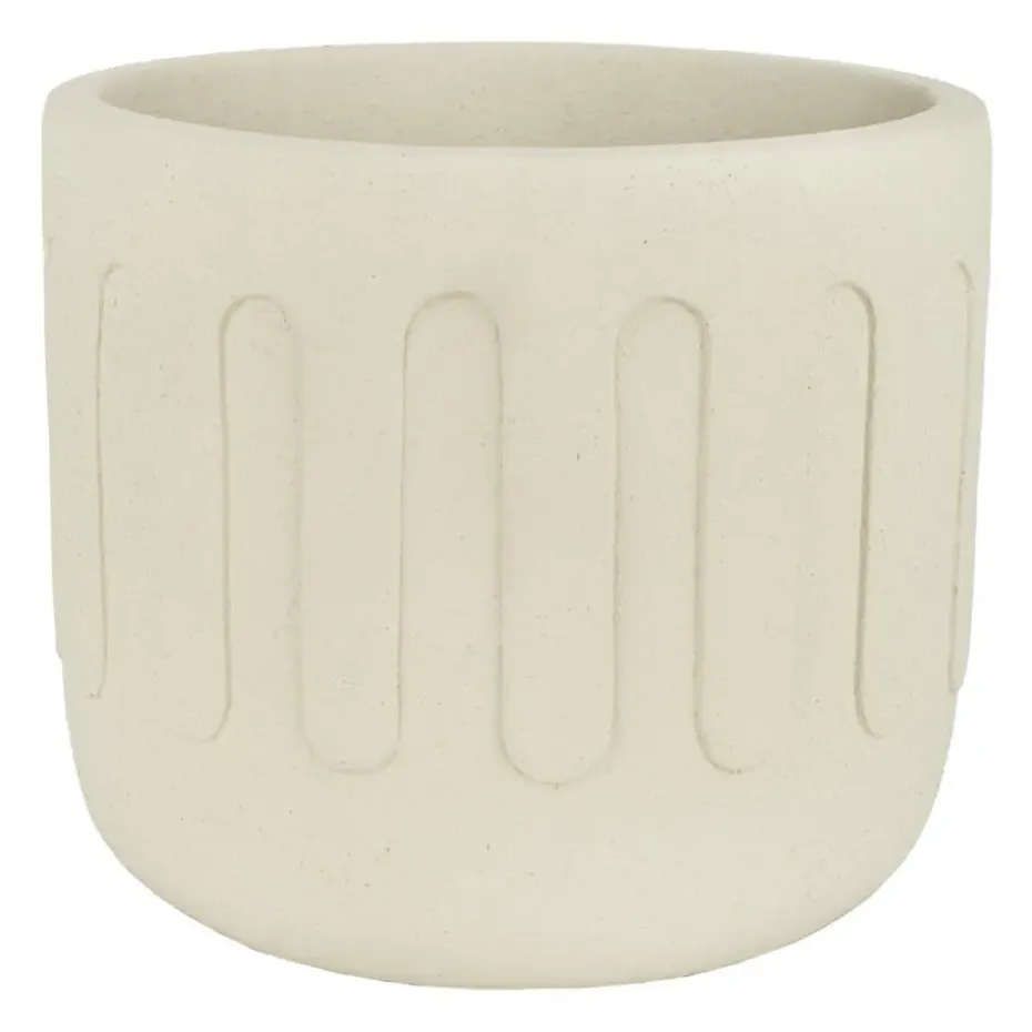 QUVIO Bloempot - Drips - Beton - Beige