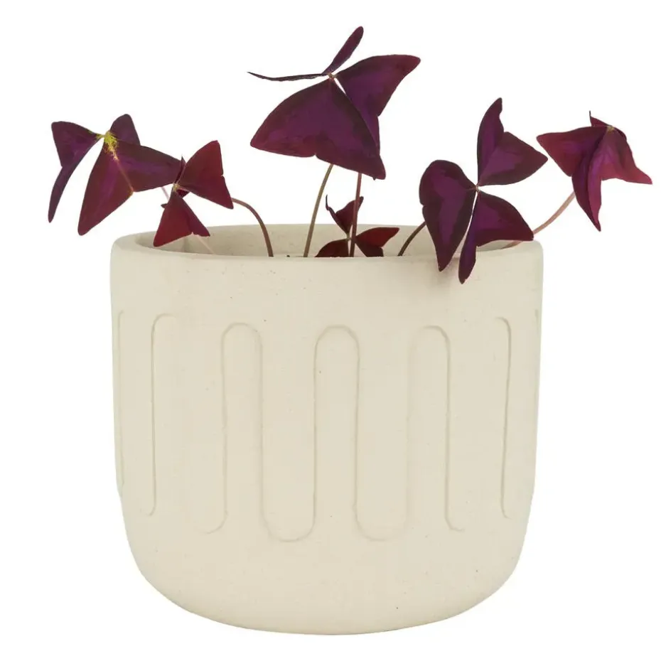 QUVIO Bloempot - Drips - Beton - Beige