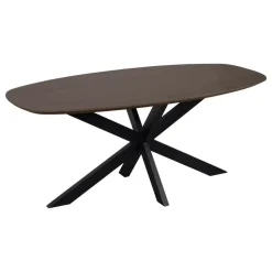 QUVIO Eettafel Sofia - Deens ovaal - 180x90 cm - FSC - Walnoot bruin