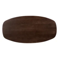 QUVIO Eettafel Sofia - Deens ovaal - 180x90 cm - FSC - Walnoot bruin