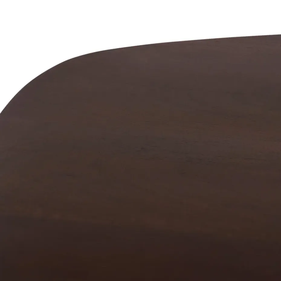 QUVIO Eettafel Sofia - Deens ovaal - 180x90 cm - FSC - Walnoot bruin