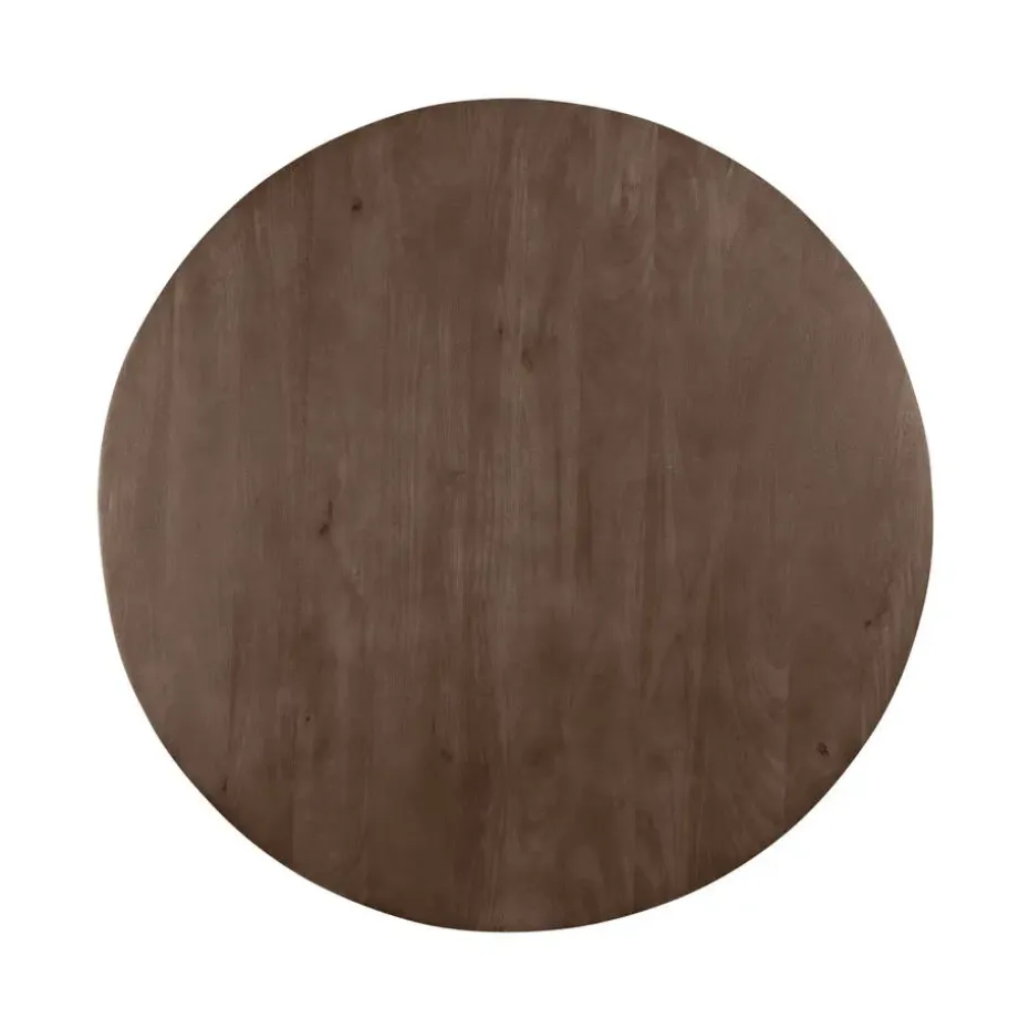 QUVIO Eettafel Sofia – Rond – Ø120 – Kruispoot – Bruin