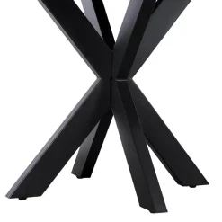 QUVIO Eettafel Sofia – Rond – Ø130 – Kruispoot – Bruin