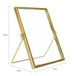 QUVIO Fotolijst staand - 15 x 20 cm - staal - Goud
