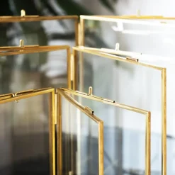 QUVIO Fotolijst staand rechthoek 15x20,5 cm + 13x18 cm + 10,5x15,5 cm - Goud