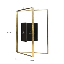 QUVIO Fotolijst staand rechthoek 15x20,5 cm + 13x18 cm + 10,5x15,5 cm - Goud