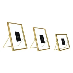 QUVIO Fotolijstje staand - Set van 3 - Goud