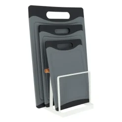 QUVIO Houder voor snijplanken - Metaal - Wit