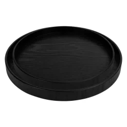 QUVIO Houten dienblad rond - set van 2 (24 cm en 27 cm)