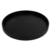 QUVIO Houten dienblad rond - Zwart - Maat S (24 cm)