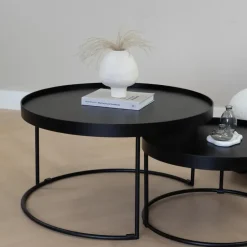 QUVIO Japandi vaas bolvormig keramiek - Gebroken wit - 21 cm