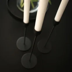 QUVIO Kaarsenstandaard set - 3 delig - Metaal - Zwart