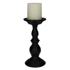 QUVIO Kandelaar - 21 cm - Metaal - Zwart