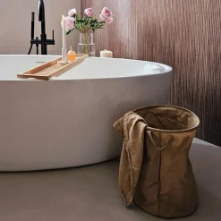 QUVIO Kandelaar - Keramiek - Gebroken wit met spikkels