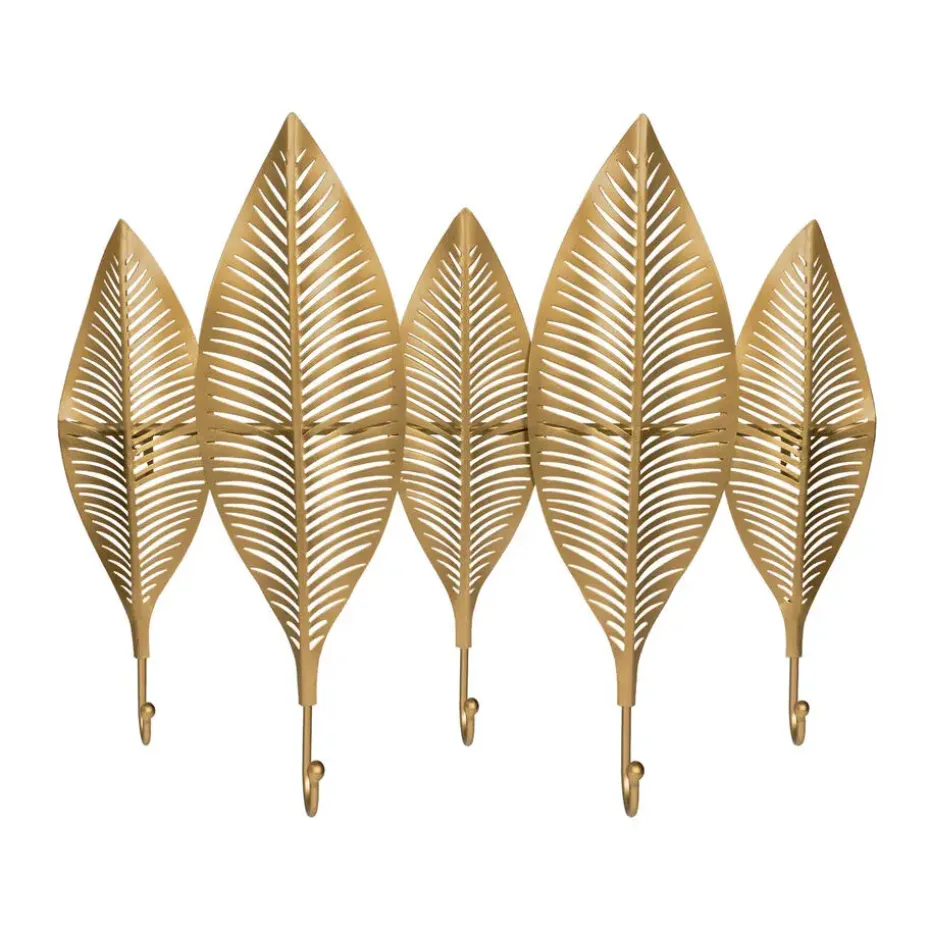 QUVIO Kapstok 5 veren metalen - Goud