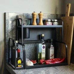 QUVIO Keukenrek deluxe aanrecht - Zwart