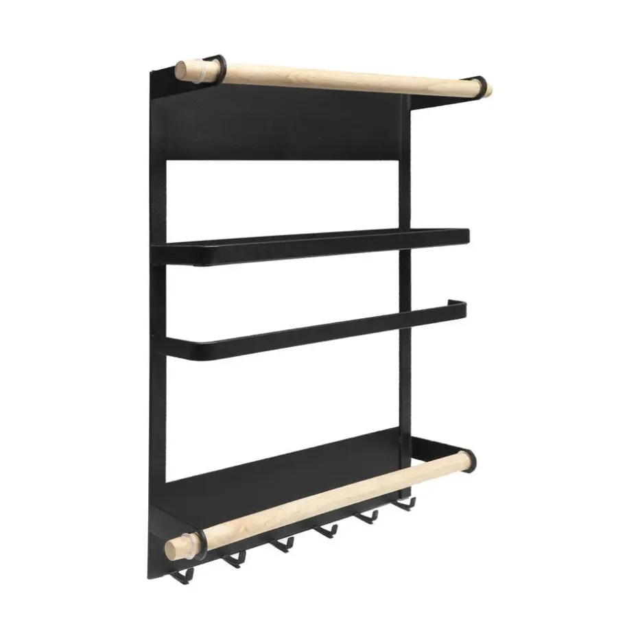 QUVIO Keukenrekje metaal met magneet - Zwart