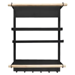 QUVIO Keukenrekje metaal met magneet - Zwart