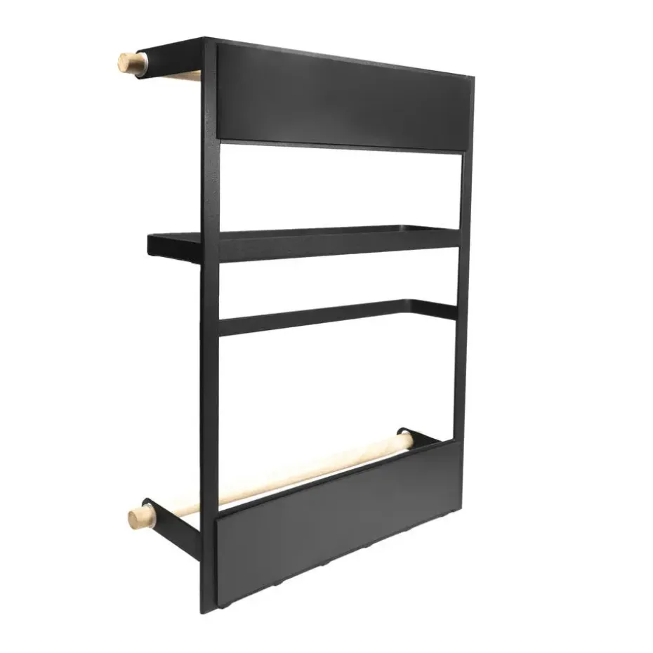 QUVIO Keukenrekje metaal met magneet - Zwart