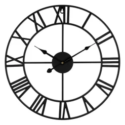 QUVIO Klassieke wandklok zwart