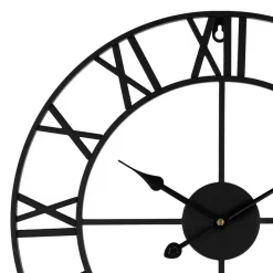 QUVIO Klassieke wandklok zwart