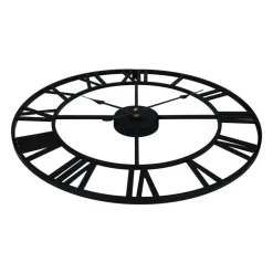 QUVIO Klassieke wandklok zwart