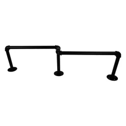 QUVIO Kledingrek wandmontage industrieel - Metaal - Zwart