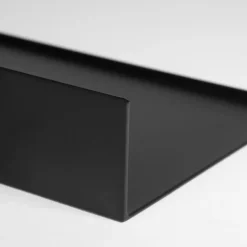 QUVIO Metalen muur plank - Zwart - 60 cm