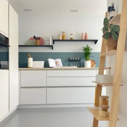 QUVIO Opbergbak met handvat - Metaal - Wit