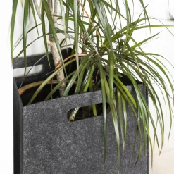 QUVIO Opbergbak vilt vierkant - Grijs