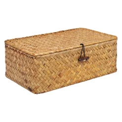 QUVIO Opbergmand - Maat M - Rotan - Bruin