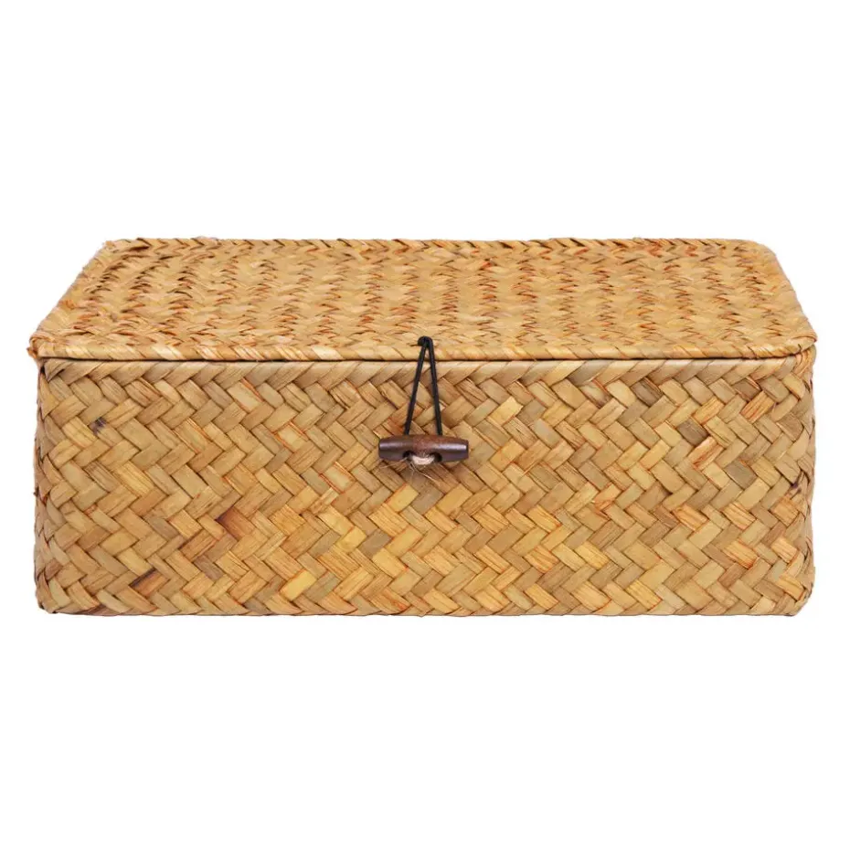 QUVIO Opbergmand - Maat S - Rotan - Bruin