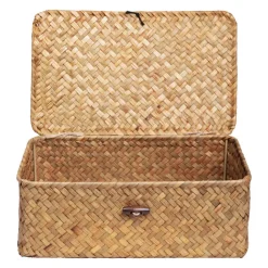 QUVIO Opbergmand - Maat S - Rotan - Bruin
